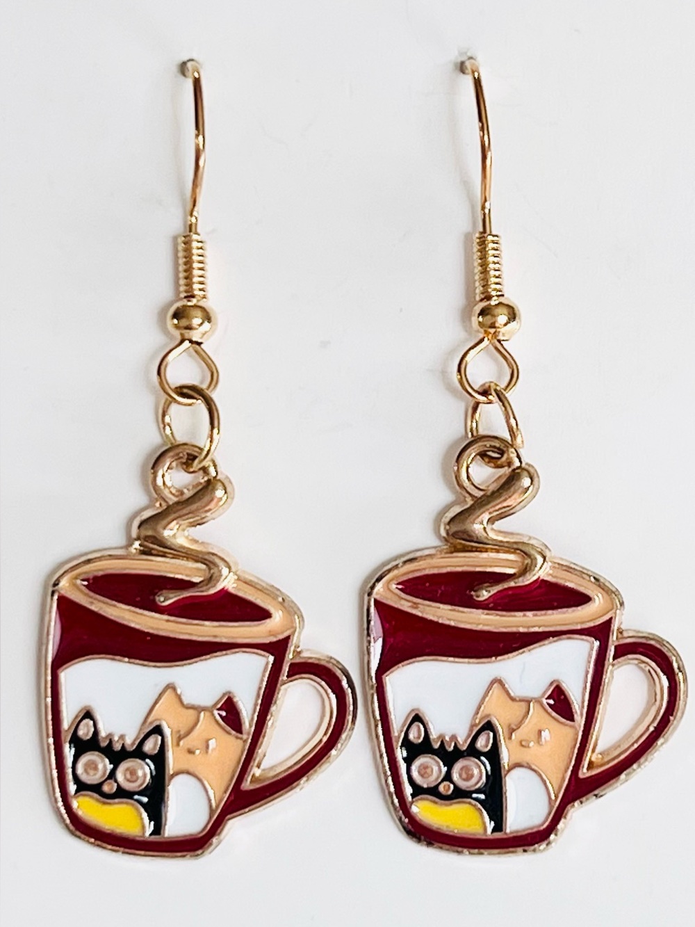 Cats & Coffee Earrings
